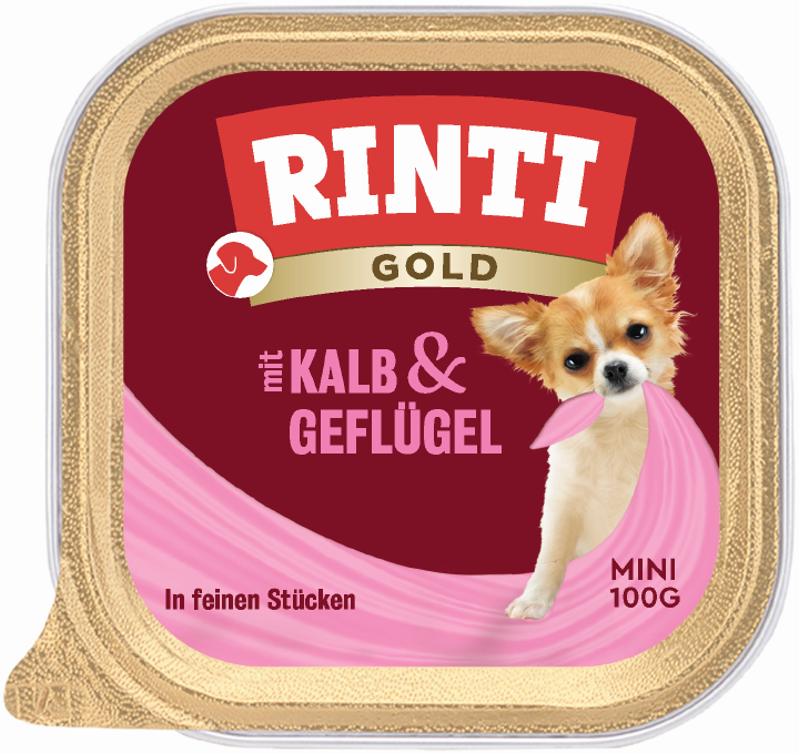 RINTI Hunde-Nassfutter Gold Mini Kalb & Geflügel